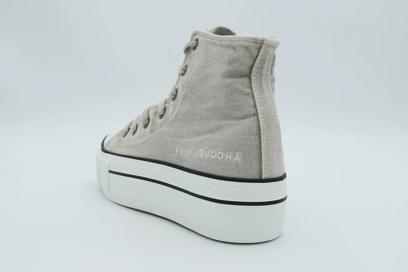 Funky Buddha Γυναικεία Sneakers Μπεζ, Λευκά