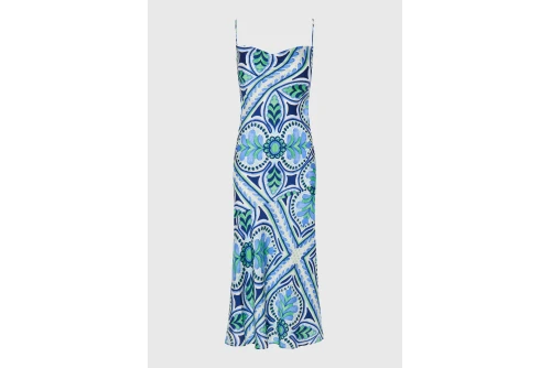 Funky Buddha Ethnic Φόρεμα Midi Γυναικείο (FBL013-131-13-TWILIGHT-BLUE)