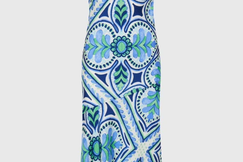 Funky Buddha Ethnic Φόρεμα Midi Γυναικείο (FBL013-131-13-TWILIGHT-BLUE)
