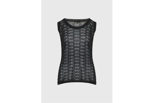 Funky Buddha Loose Knit  Μπλούζα Αμάνικη Γυναικεία (FBL013-131-17-BLACK)