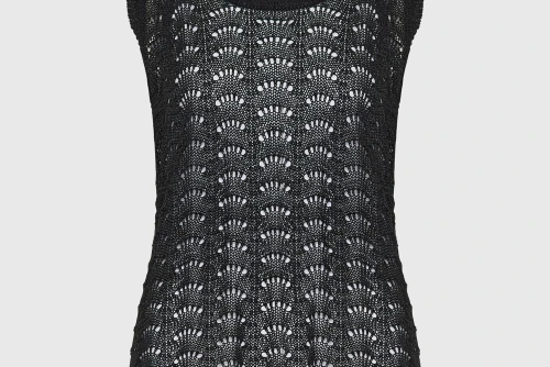 Funky Buddha Loose Knit  Μπλούζα Αμάνικη Γυναικεία (FBL013-131-17-BLACK)