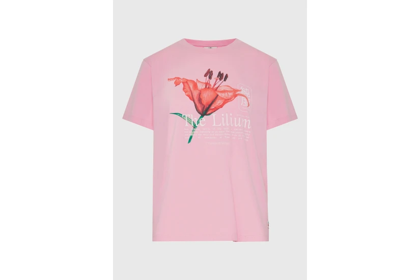Funky Buddha Γυναικείο Κοντομάνικο T-Shirt Ροζ