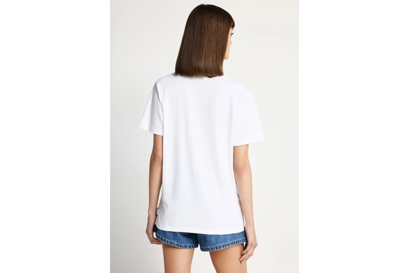 Funky Buddha Γυναικείο Κοντομάνικο T-Shirt Λευκό