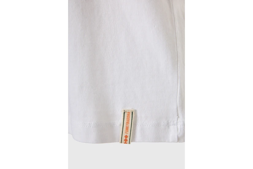 Funky Buddha Γυναικείο Κοντομάνικο T-Shirt Λευκό