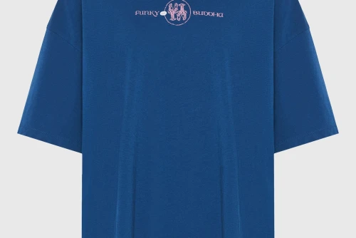 Funky Buddha Print On The Back T-Shirt Γυναικείο (FBL013-139-04-TWILIGHT-BLUE)