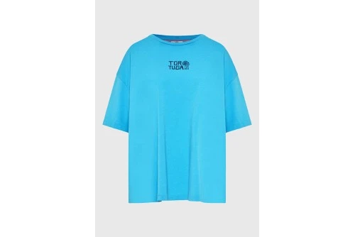 Funky Buddha Print On The Back T-Shirt Γυναικείο (FBL013-141-04-AZURE-BLUE)
