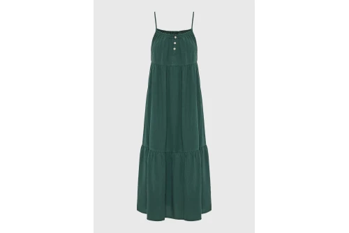 Funky Buddha Αμάνικο Φόρεμα Maxi Γυναικείο (FBL013-142-13-BISTROT-GREEN)