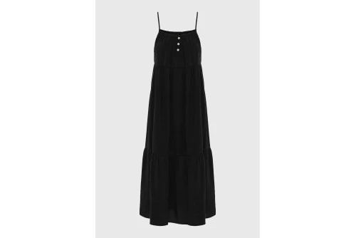 Funky Buddha Φόρεμα Maxi Γυναικείο (FBL013-142-13-BLACK)