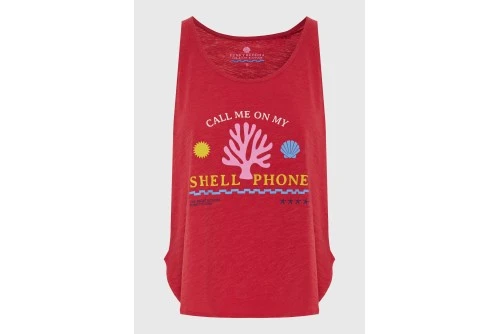Funky Buddha Printed Μπλούζα Αμάνικη Γυναικεία (FBL013-145-04-BAKED-APPLE)