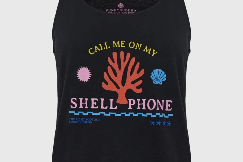 Funky Buddha Printed Μπλούζα Αμάνικη Γυναικεία (FBL013-145-04-BLACK)