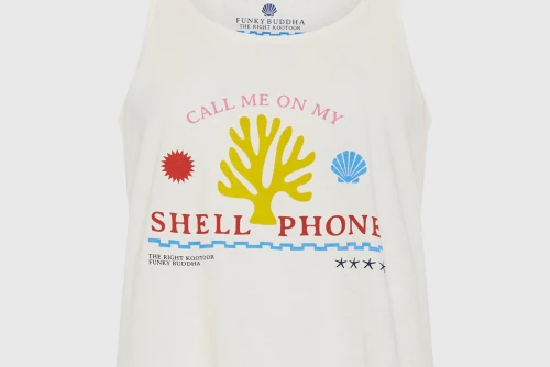 Funky Buddha Printed Μπλούζα Αμάνικη Γυναικεία (FBL013-145-04-OFF-WHITE)