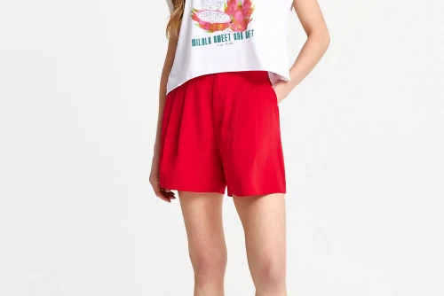 Funky Buddha Print Μπλούζα Αμάνικη Γυναικεία (FBL013-151-04-WHITE)
