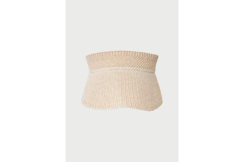 Funky Buddha Raffia-Style Καπέλο Visor Εκρού