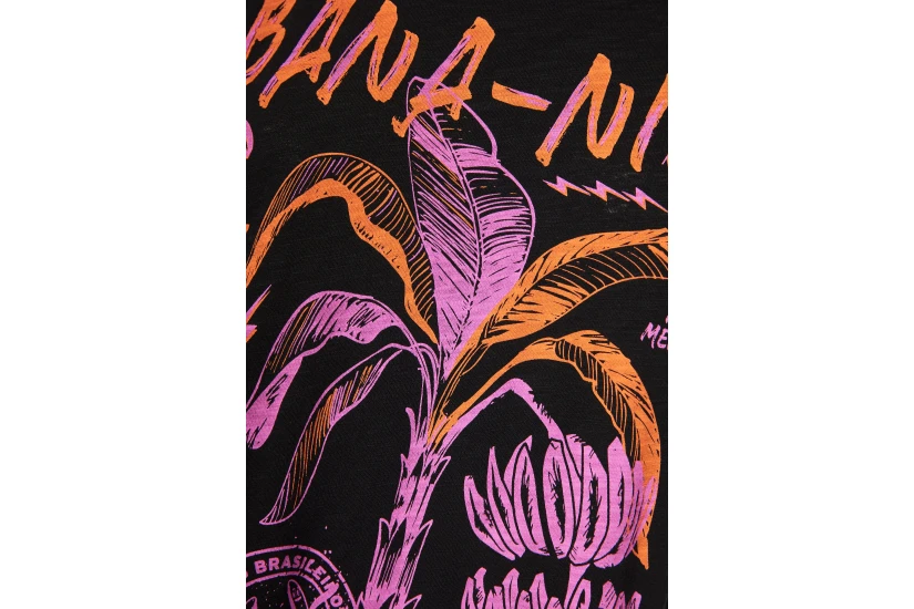 Funky Buddha Γυναικείο Αμάνικο T-Shirt Μαύρο