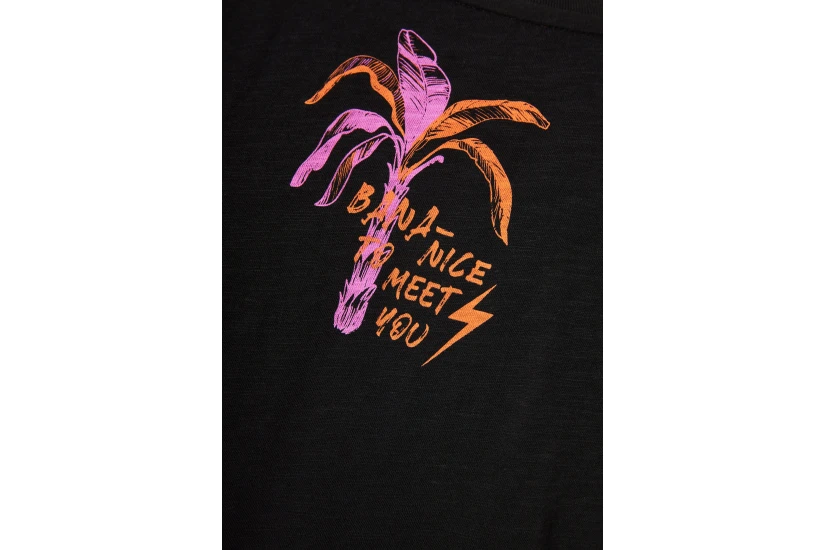 Funky Buddha Γυναικείο Αμάνικο T-Shirt Μαύρο