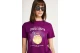 Funky Buddha Γυναικείο Κοντομάνικο T-Shirt Βιολετί