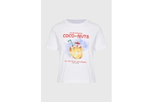 Funky Buddha Print T-Shirt Γυναικείο (FBL013-155-04-WHITE)