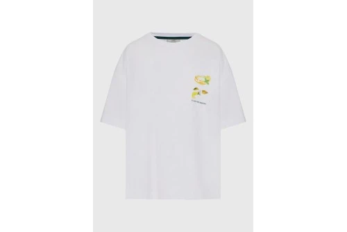 Funky Buddha Print On The Back T-Shirt Γυναικείο (FBL013-156-04-WHITE)