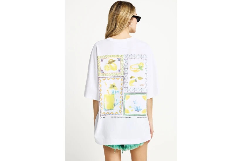 Funky Buddha Γυναικείο Κοντομάνικο T-Shirt Λευκό, Κίτρινο, Διάφορα Χρώματα