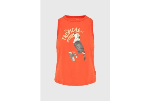 Funky Buddha Print Μπλούζα Αμάνικη Γυναικεία (FBL013-157-04-SPICY-ORANGE)