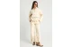 Funky Buddha Wide Leg Γυναικείο Παντελόνι Τζιν Εκρού