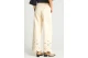 Funky Buddha Wide Leg Γυναικείο Παντελόνι Τζιν Εκρού