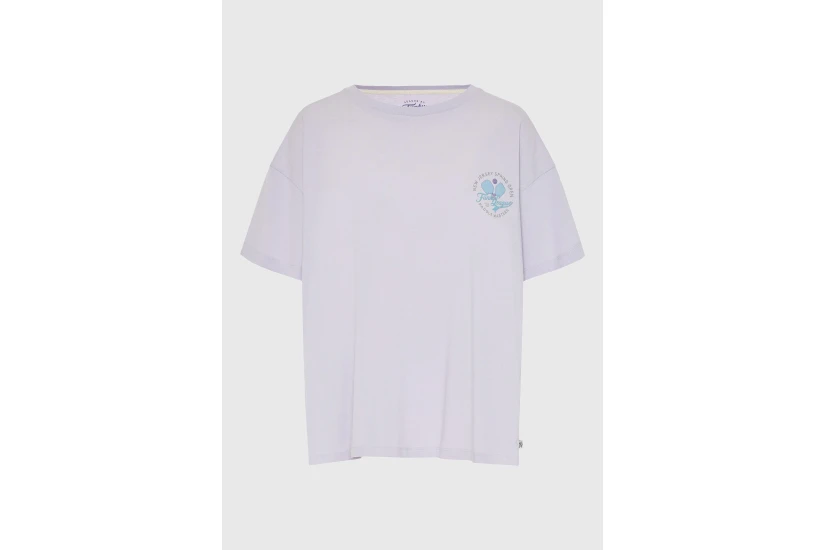 Funky Buddha Γυναικείο Κοντομάνικο T-Shirt Λιλά