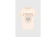 Funky Buddha Γυναικείο Κοντομάνικο T-Shirt Ζαχαρί, Πουρό, Λευκό