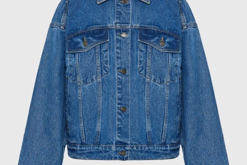 Funky Buddha Μπουφάν Τζιν Γυναικείο (FBL013-164-01-MD-BLUE)