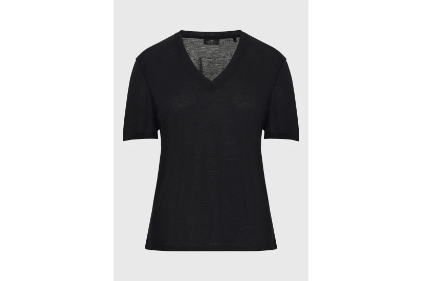 Funky Buddha Γυναικείο Κοντομάνικο T-Shirt Μαύρο