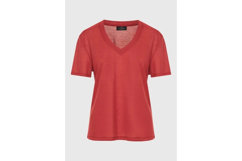 Funky Buddha Γυναικείο Κοντομάνικο T-Shirt Κεραμιδί