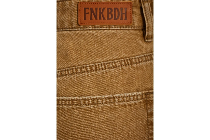 Funky Buddha Turn-Up Hem Γυναικείο Σορτς Τζιν Καφέ
