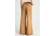 Funky Buddha Wide Leg Γυναικείο Παντελόνι Τζιν Καφέ