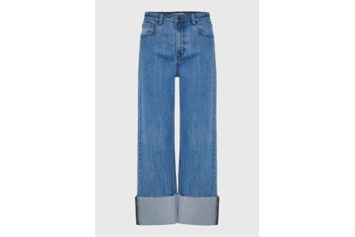 Funky Buddha Turn-Up Παντελόνι Τζιν Γυναικείο (FBL013-172-02-LT-BLUE)
