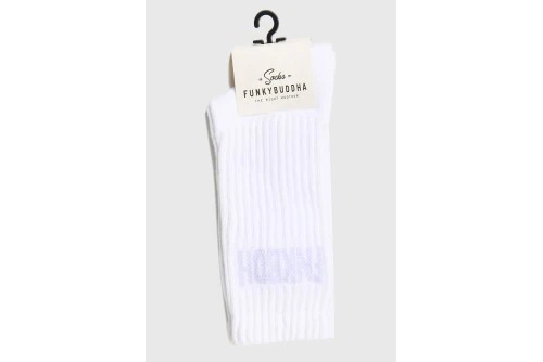 Funky Buddha Κάλτσες Ψηλές 1 Ζευγάρι (FBL013-424-10-OFF-WHITE)