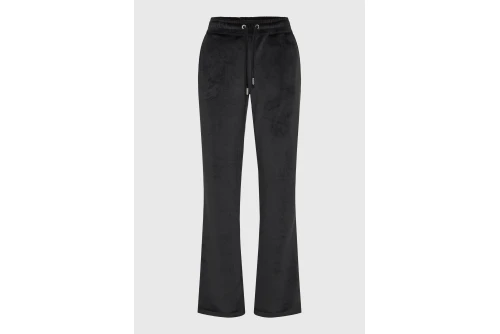 Funky Buddha Velour Flare Fit Παντελόνι Φόρμας Γυναικείο (FBL014-100-02-BLACK)