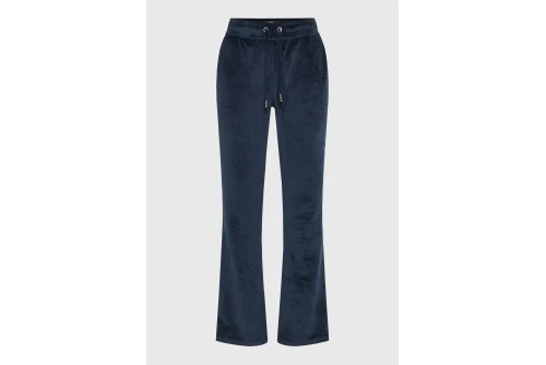 Funky Buddha Velour Flare Fit Παντελόνι Φόρμας Γυναικείο (FBL014-100-02-MIDNIGHT-BLUE)