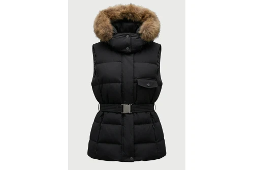 Funky Buddha Μπουφάν Αμάνικο Γυναικείο (FBL014-102-01-BLACK)