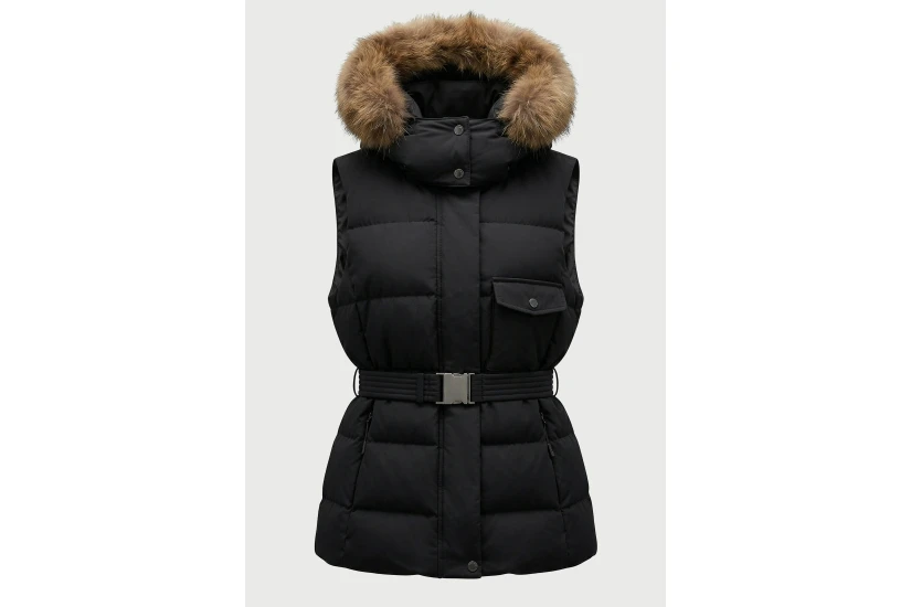 Funky Buddha Μπουφάν Αμάνικο Γυναικείο (FBL014-102-01-BLACK)