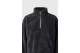 Funky Buddha Fleece Γυναικεία Μακρυμάνικη Cropped Μπλούζα με Φερμουάρ Ανθρακί