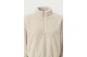 Funky Buddha Fleece Γυναικεία Μακρυμάνικη Cropped Μπλούζα με Φερμουάρ Μπεζ