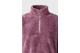 Funky Buddha Fleece Γυναικεία Μακρυμάνικη Cropped Μπλούζα με Φερμουάρ Μωβ