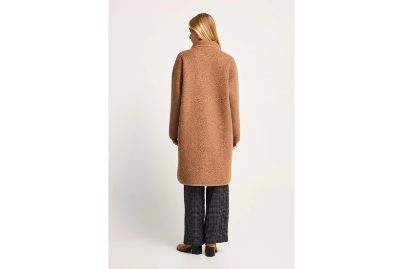 Funky Buddha Teddy Παλτό Sherpa Γυναικείο (FBL014-124-01-CAMEL)