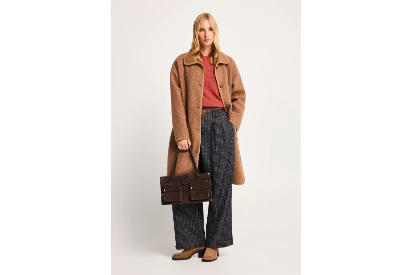 Funky Buddha Teddy Παλτό Sherpa Γυναικείο (FBL014-124-01-CAMEL)