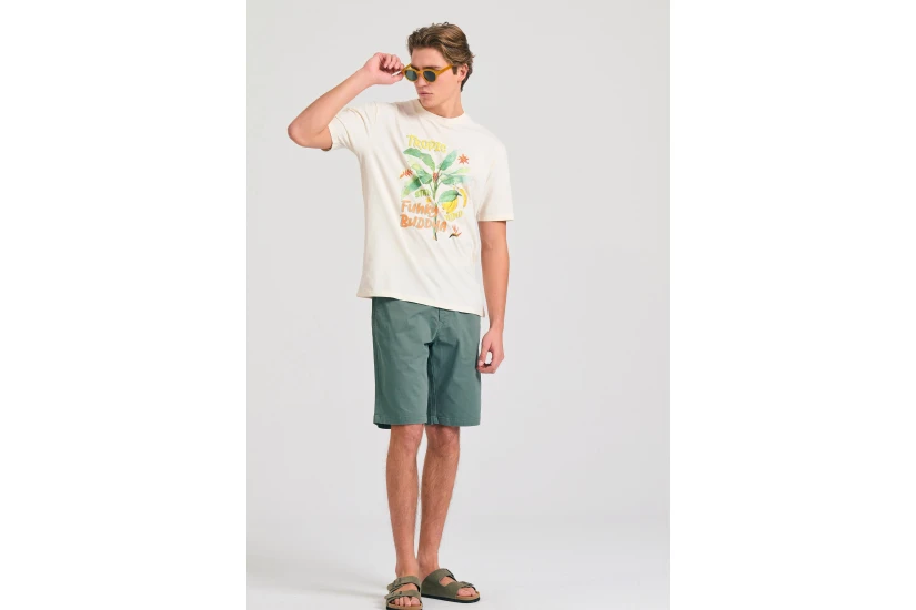 Funky Buddha The Essentials Ανδρική Βερμούδα Chino Πράσινη