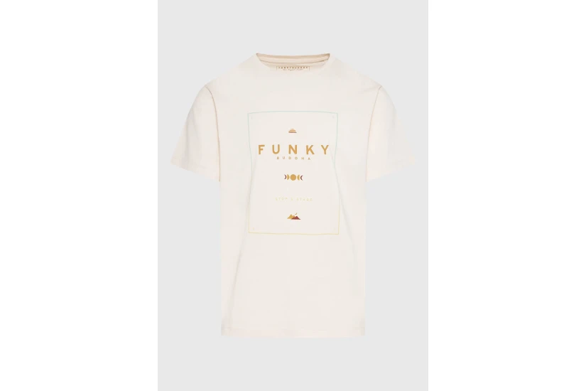Funky Buddha Ανδρικό Κοντομάνικο T-Shirt Εκρού