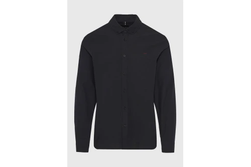 Funky Buddha The Essentials Oxford Πουκάμισο Μακρυμάνικο Ανδρικό (FBM012-002-05-BLACK)