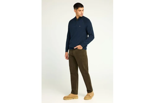 Funky Buddha Ανδρικό Πλεκτό Με Φερμουάρ (FBM012-003-09-NAVY-MEL)