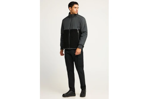 Funky Buddha Μπουφάν Bomber Ανδρικό (FBM012-011-01-ANTHRACITE)