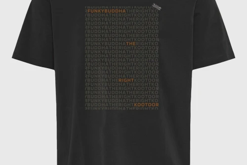 Funky Buddha Print T-Shirt Ανδρικό (FBM012-016-04-BLACK)